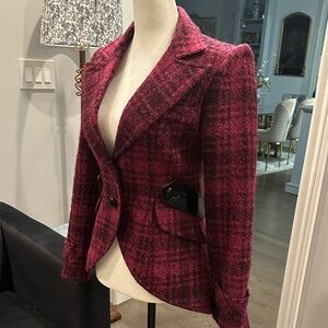 Smythe Pink Plaid Blazer